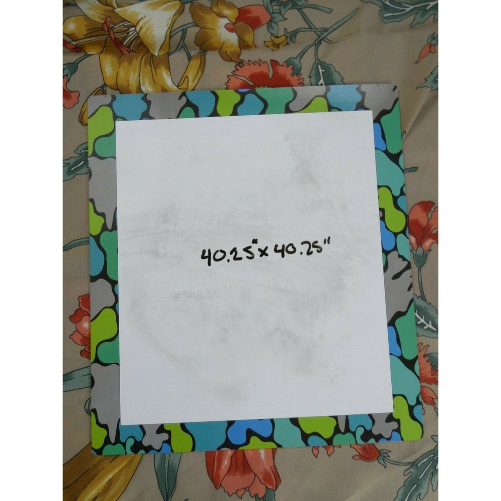 Floral Print Scarf Beige Brown Flowers Tulips Lightweight Square Korean - Picture 3 of 3